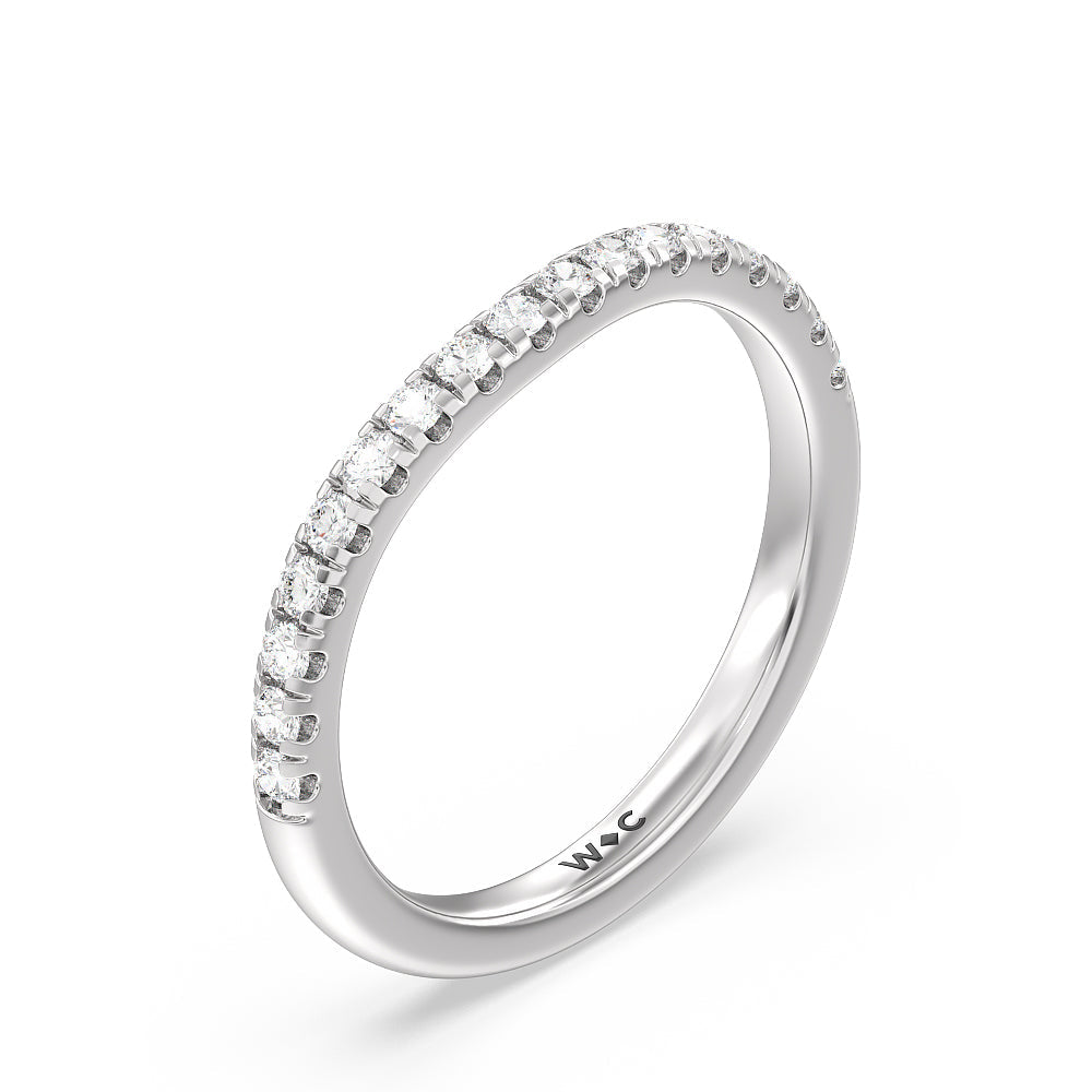 Halo Cathedral Studded Shank Floral Basket Diamond Wedding Band with Platinum Cut Diamond in 14KT Platinum view 4
