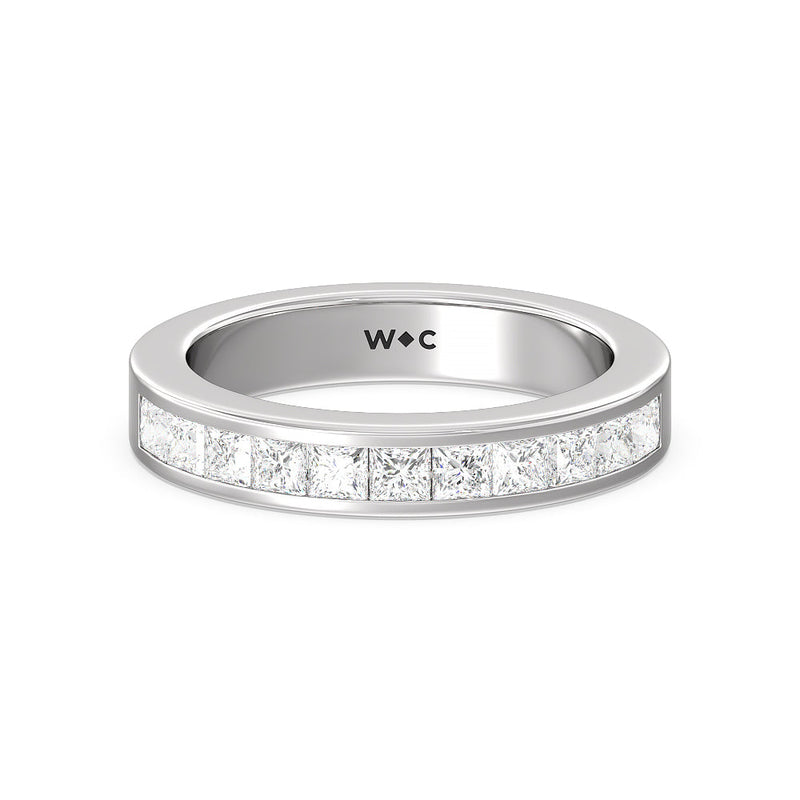Princess Cut Diamond Channel Set Band