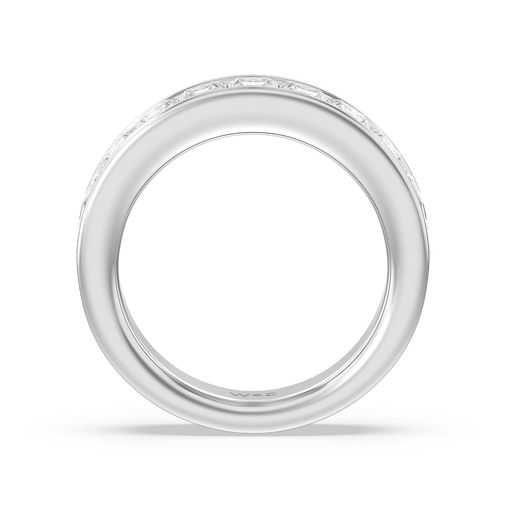 Princess Cut Diamond Channel Set Band with Platinum / Lab / 2 Cut Diamond in 14KT Platinum / Lab / 2 view 2
