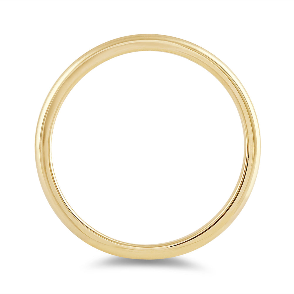 Women's Low Dome Comfort Fit Band with 18KT Yellow Gold / 1.5 Cut Diamond in 14KT Yellow Gold / 1.5 view 4

