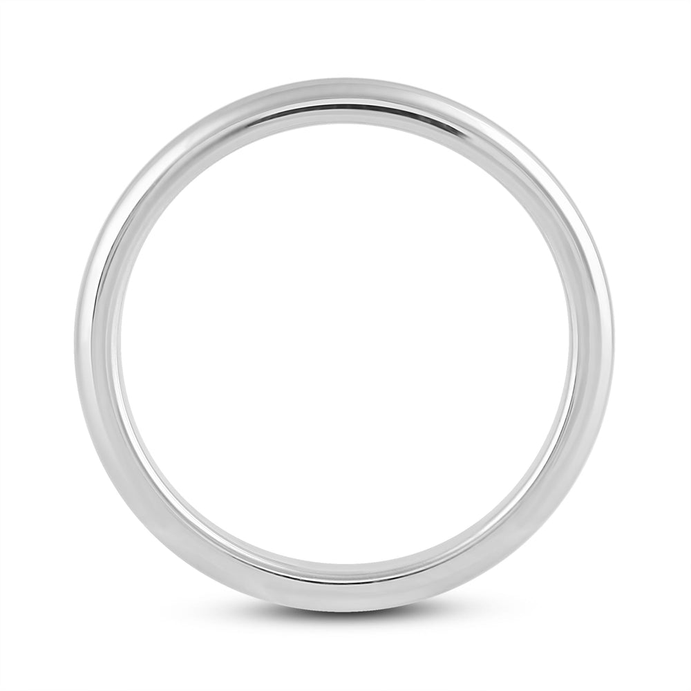 Women's High Dome Comfort Fit Band with 18KT White Gold / 2 Cut Diamond in 14KT White Gold / 2 view 4
