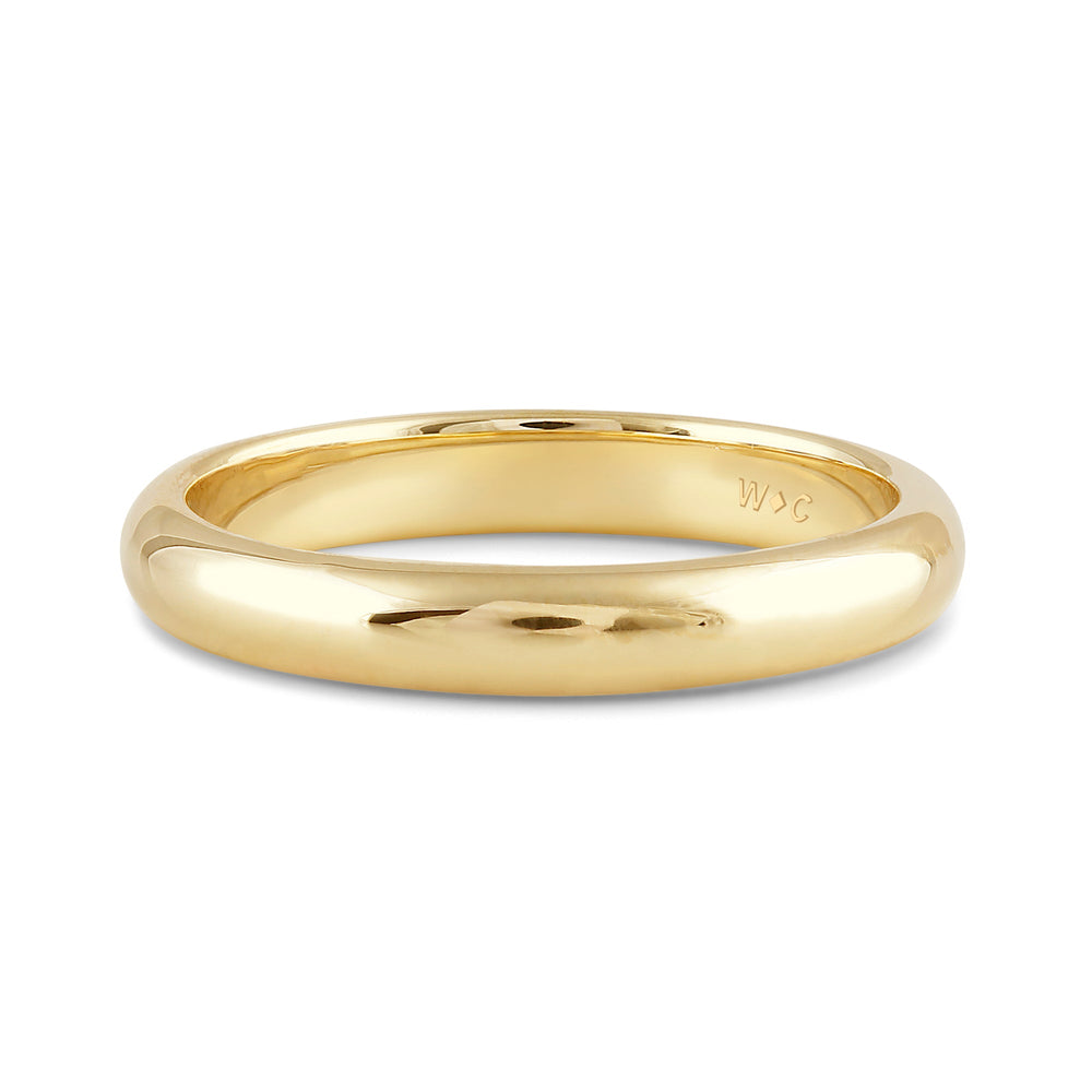 Women's High Dome Comfort Fit Band Size 4.5 with 14KT Yellow Gold / 3 Cut Diamond in 14KT Yellow Gold / 3 view 1
