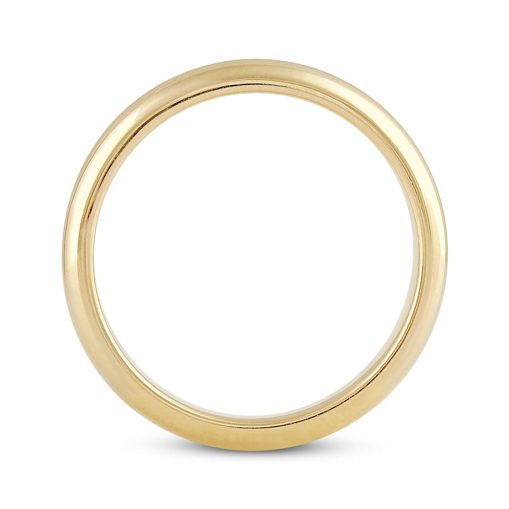 Women's High Dome Comfort Fit Band Size 4.5 with 14KT Yellow Gold / 3 Cut Diamond in 14KT Yellow Gold / 3 view 2
