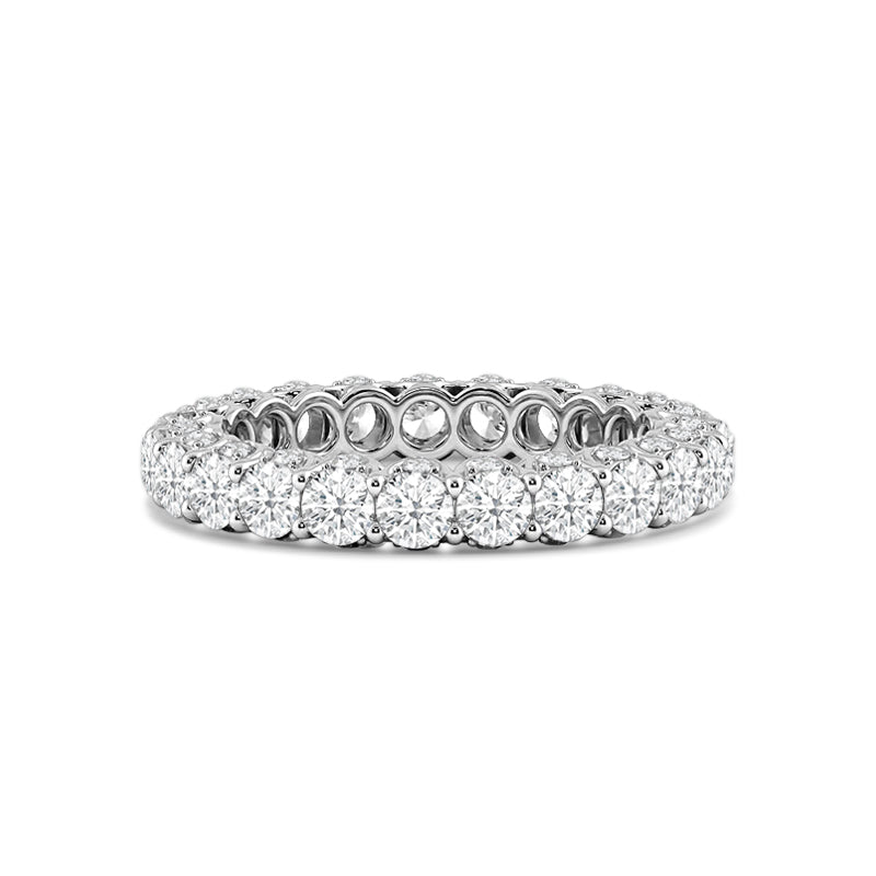 Three-Sided Round Diamond Eternity Ring