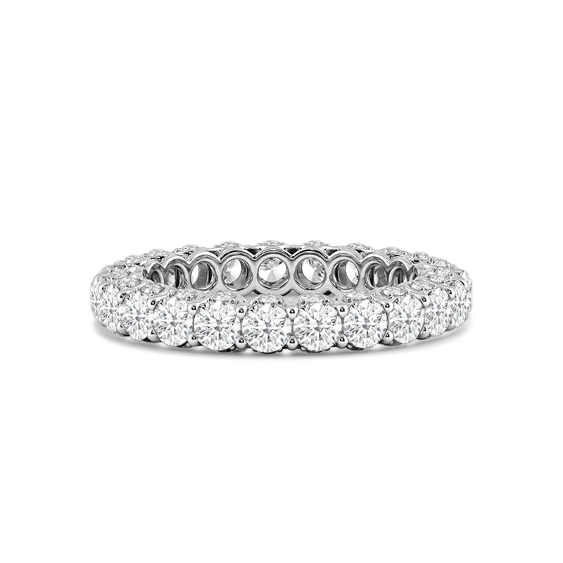 Three-Sided Round Diamond Eternity Ring with Platinum / Lab / 2 7/8 Cut Diamond in 14KT Platinum / Lab / 2 7/8 view 1
