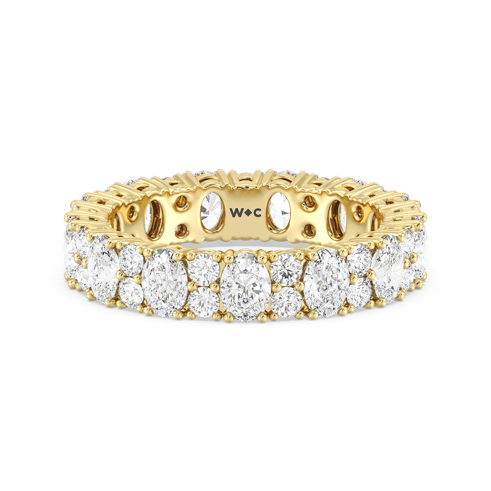 Oval & Rounds Station Eternity Ring